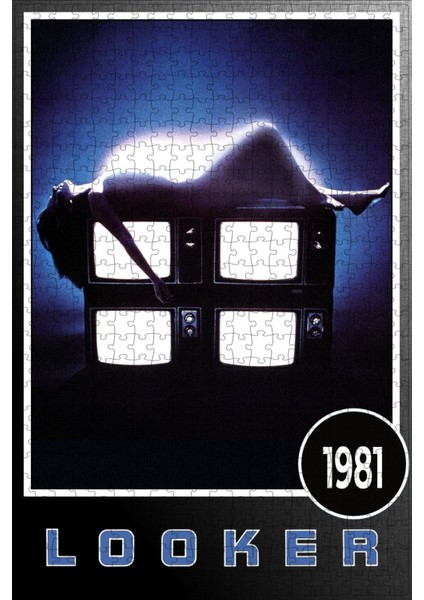 Looker (1981) Film Posterinin 500 Parça Puzzle Yapbozu Sürüm3