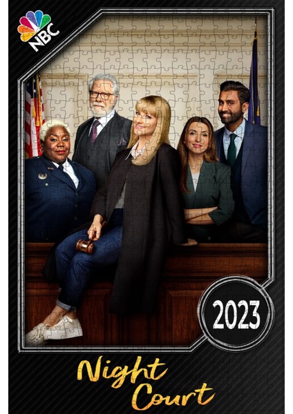 Night Court (2023) Film Posterinin 500 Parça Puzzle Yapbozu Sürüm3