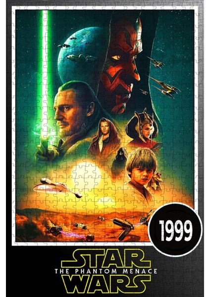 Star Wars: Episode I - The Phantom Menace (1999) Film Posterinin 500 Parça Puzzle Yapbozu Sürüm4 O8
