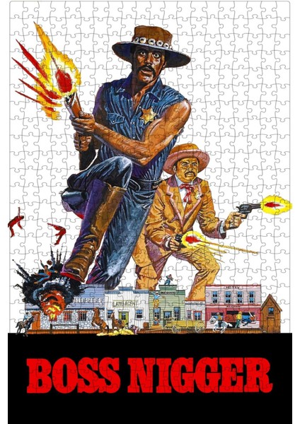 Boss Nigger (1975) Film Posterinin 500 Parça Puzzle Yapbozu