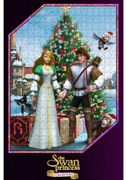 The Swan Princess Christmas (2012) Film Posterinin 500 Parça Puzzle Yapbozu