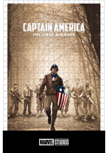 Captain America: The First Avenger (2011) Film Posterinin 500 Parça Puzzle Yapbozu C15