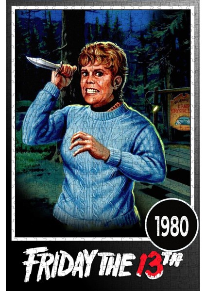 Friday The 13TH (1980) Film Posterinin 500 Parça Puzzle Yapbozu Sürüm2 O25