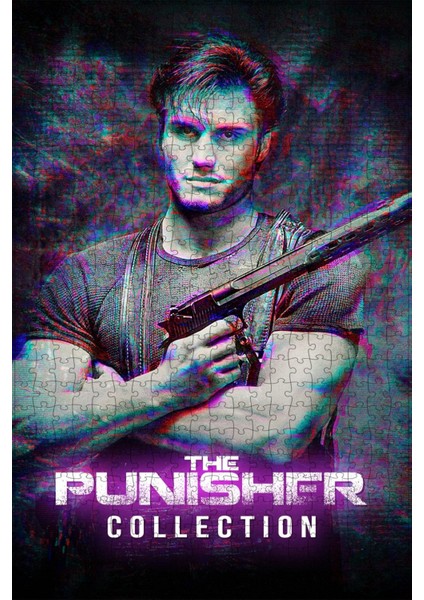 The Punisher Collection Film Posterinin 500 Parça Puzzle Yapbozu Sürüm2
