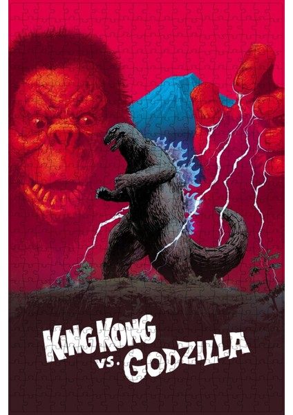 King Kong Vs. Godzilla (1962) Film Posterinin 500 Parça Puzzle Yapbozu