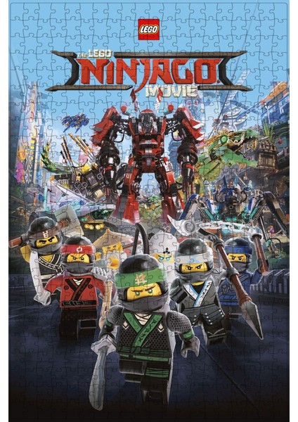 The LEGO Ninjago Movie (2017) Film Posterinin 500 Parça Puzzle Yapbozu Sürüm2