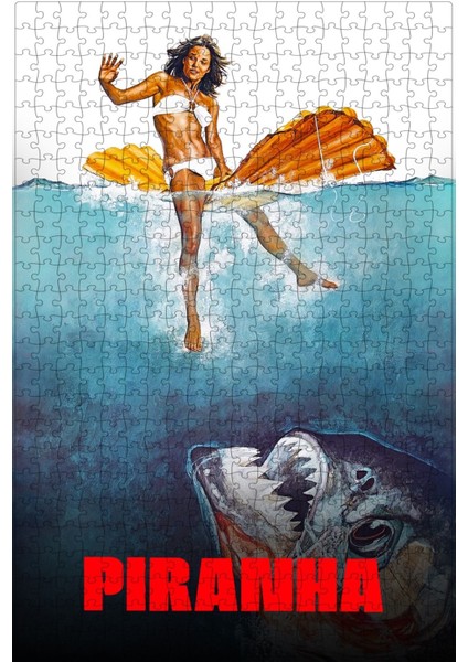 Piranha (1978) Film Posterinin 500 Parça Puzzle Yapbozu