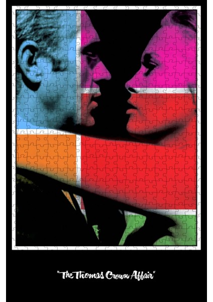 The Thomas Crown Affair (1968) Film Posterinin 500 Parça Puzzle Yapbozu Sürüm3