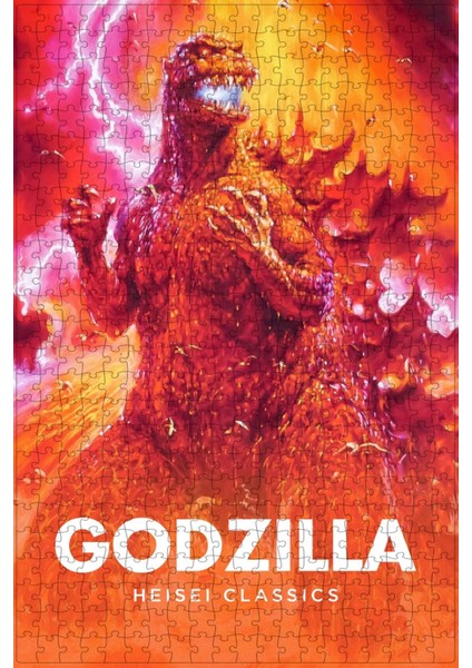 Godzilla (Heisei) Collection Film Posterinin 500 Parça Puzzle Yapbozu