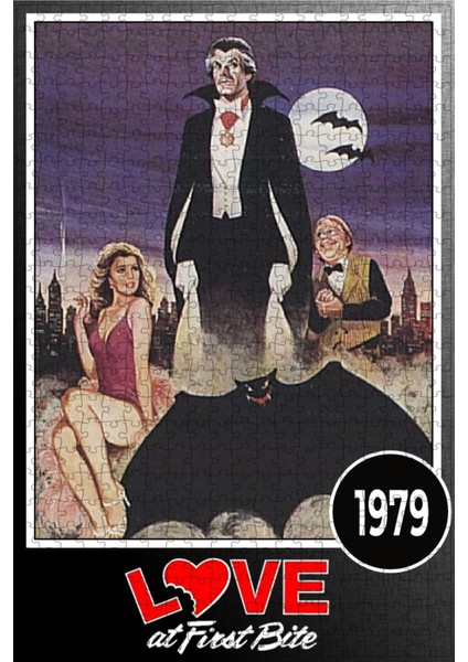 Love At First Bite (1979) Film Posterinin 500 Parça Puzzle Yapbozu