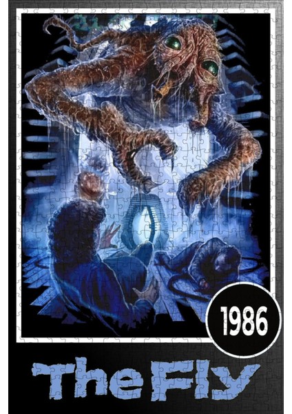 The Fly (1986) Film Posterinin 500 Parça Puzzle Yapbozu O29