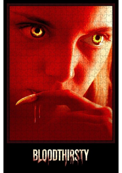Bloodthirsty (2021) Film Posterinin 500 Parça Puzzle Yapbozu Sürüm2