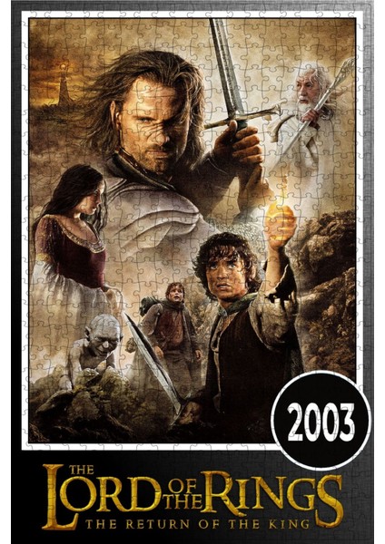 Yüzüklerin Efendisi: The Return Of The King (2003) Film Posterinin 500 Parça Puzzle Yapbozu Sürüm5