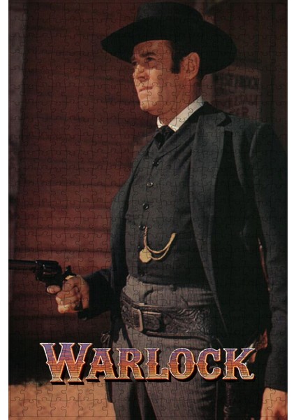 Warlock (1959) Film Posterinin 500 Parça Puzzle Yapbozu