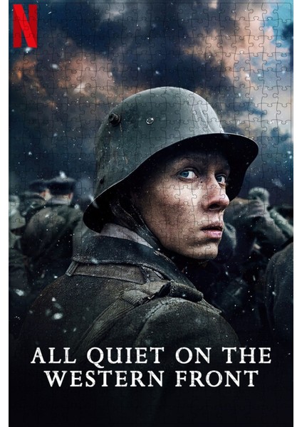 All Quiet On The Western Front (2022) Film Posterinin 500 Parça Puzzle Yapbozu Sürüm4