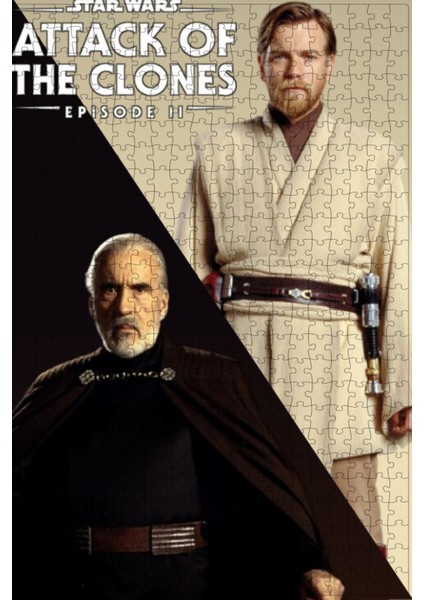 Star Wars: Episode Iı - Attack Of The Clones (2002) Film Posterinin 500 Parça Puzzle Yapbozu Sürümx2