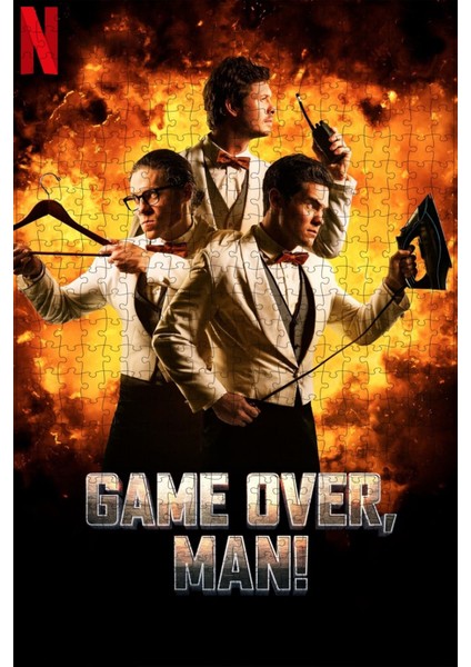 Game Over, Man! (2018) Film Posterinin 500 Parça Puzzle Yapbozu