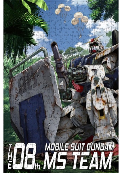 Mobile Suit Gundam: The 08TH Ms Team (1996) Film Posterinin 500 Parça Puzzle Yapbozu