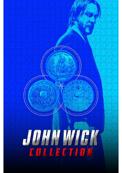 John Wick Collection Film Posterinin 500 Parça Puzzle Yapbozu Sürüm2