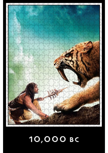 10,000 Bc (2008) Film Posterinin 500 Parça Puzzle Yapbozu Sürüm2