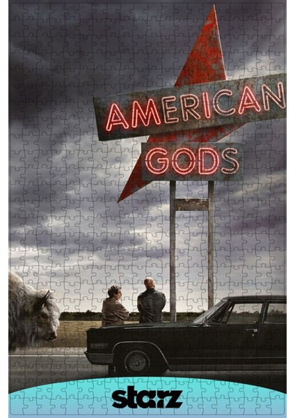 American Gods (2017) Film Posterinin 500 Parça Puzzle Yapbozu