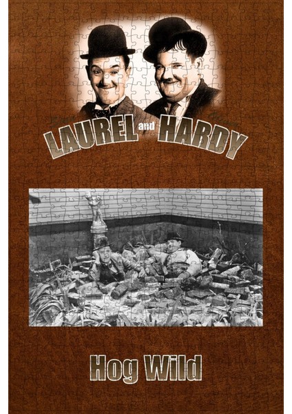 Hog Wild (1930) Film Posterinin 500 Parça Puzzle Yapbozu
