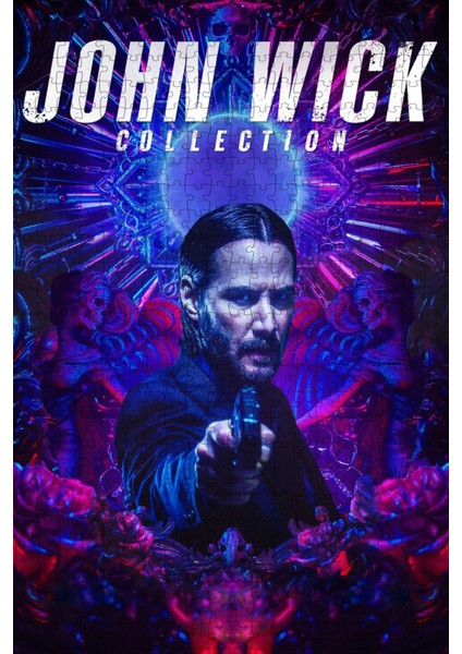 John Wick Collection Film Posterinin 500 Parça Puzzle Yapbozu Sürümx2
