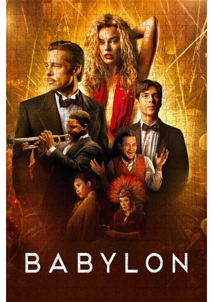 Babylon (2022) Film Posterinin 500 Parça Puzzle Yapbozu Sürüm2 Z3