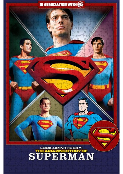 The Amazing Story Of Superman (2006) Film Posterinin 500 Parça Puzzle Yapbozu Sürüm2