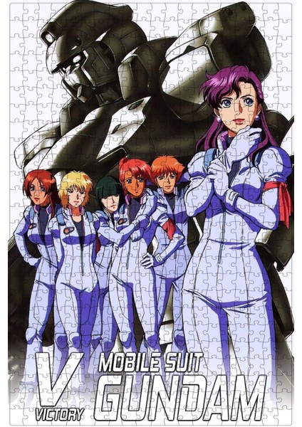 Mobile Suit V Gundam (1993) Film Posterinin 500 Parça Puzzle Yapbozu Sürüm2