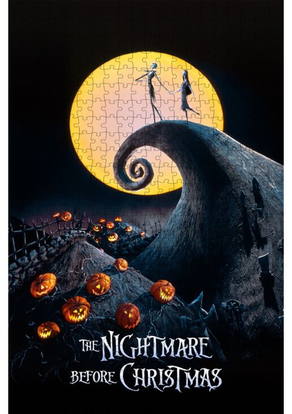 The Nightmare Before Christmas (1993) Film Posterinin 500 Parça Puzzle Yapbozu Sürüm4