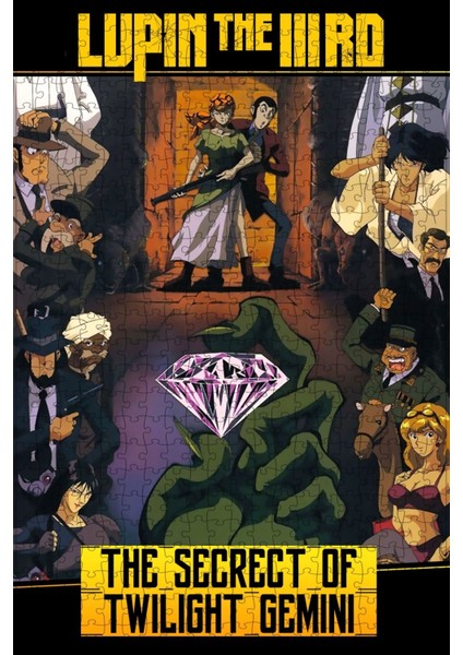 Lupin The Third: The Secret Of Twilight Gemini 1996 Film Posterinin 500 Parça Puzzle Yapbozu Sürüm2