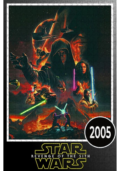Star Wars: Episode Iıı - Revenge Of The Sith (2005) Film Posterinin 500 Parça Puzzle Yapbozu Sürüm4