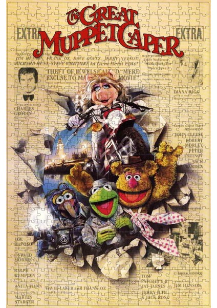 The Great Muppet Caper (1981) Film Posterinin 500 Parça Puzzle Yapbozu M8