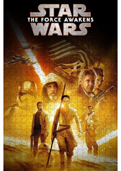 Star Wars: The Force Awakens (2015) Film Posterinin 500 Parça Puzzle Yapbozu Sürüm3