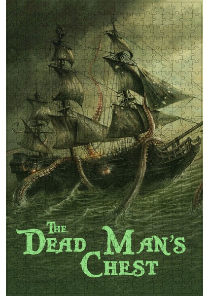 Karayip Korsanları: Dead Man's Chest (2006) Film Posterinin 500 Parça Puzzle Yapbozu Sürüm3