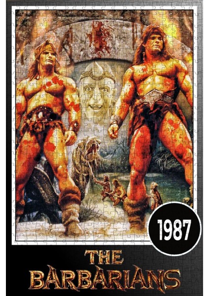 The Barbarians (1987) Film Posterinin 500 Parça Puzzle Yapbozu