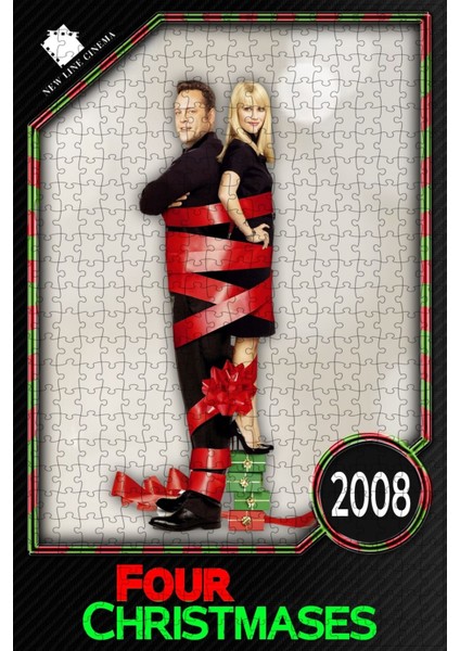 Four Christmases (2008) Film Posterinin 500 Parça Puzzle Yapbozu
