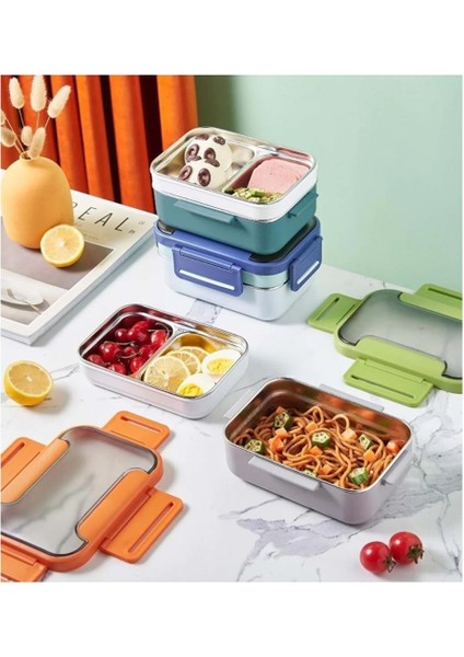 Okfis Vagonlife Bento 1200 ml Lunchbox 2 Katlı Yeni Nesil Sefer Tası Turuncu