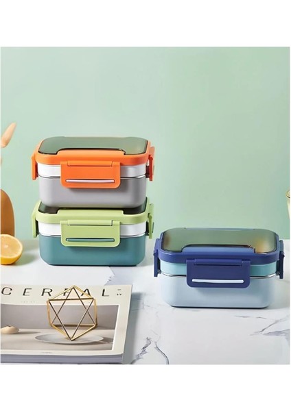 Okfis Vagonlife Bento 1200 ml Lunchbox 2 Katlı Yeni Nesil Sefer Tası Turuncu modelleri