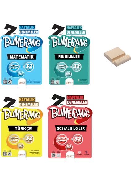 7.Sınıf Bumerang 32 Haftalık Matematik Fen Bilimleri Türkçe ve Sosyal Bilgiler Denemeleri 4'Lü Set