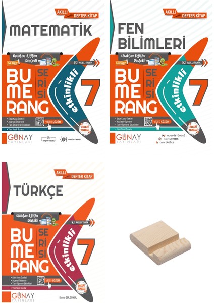 7.Sınıf Bumerang Etkinlikli Matematik Fen Bilimleri ve Türkçe 3'Lü Set