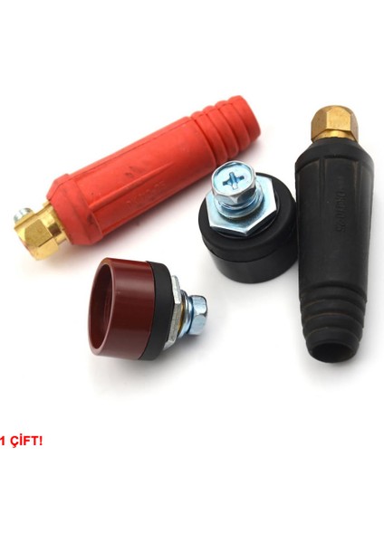 DKJ10-25 200A Konnektör Çift 10-25MM2 Kablo Yüksek Akım Kilitli Panel Tip Konnektör Kaynak Makinesi