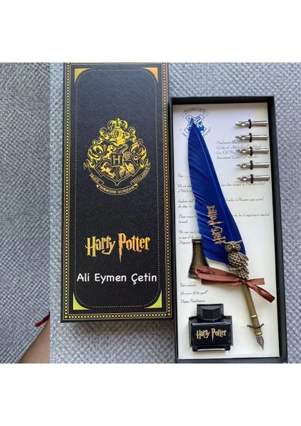 Isme Özel Harry Potter Divit Kalemli Özel Tasarım Konspet Hediyelik Set