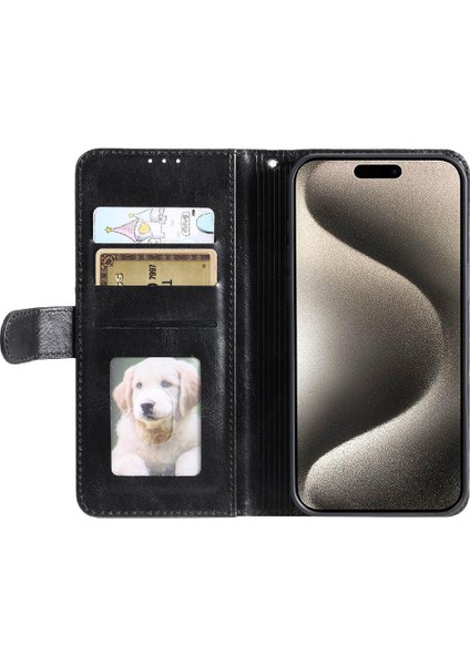 Iphone 14 Için Flip Case Pro Max Kickstand Pu Deri Cüzdan 6 Kart Yuvaları (Yurt Dışından)