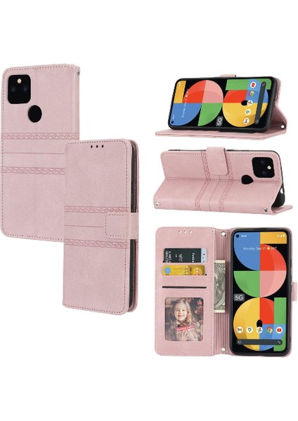 Google Piksel 5 Xl Için Flip Case Manyetik Kapatma Darbeye Koruyucu Pu (Yurt Dışından)
