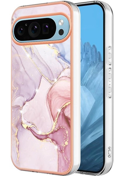 Google Piksel 9 Pro 5g Mermer Desen Ince Tpu Yumuşak Tampon Için Kılıf (Yurt Dışından)