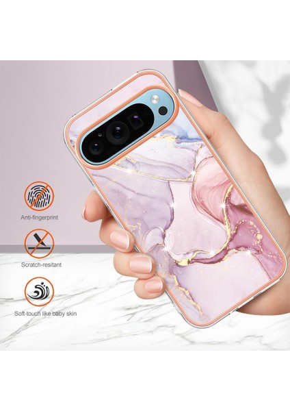 Google Piksel 9 Pro 5g Mermer Desen Ince Tpu Yumuşak Tampon Için Kılıf (Yurt Dışından)