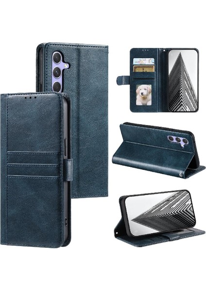 Samsung Galaxy S24 Artı 6 Kart Yuvaları Kickstand Pu Deri Için Flip Case (Yurt Dışından)