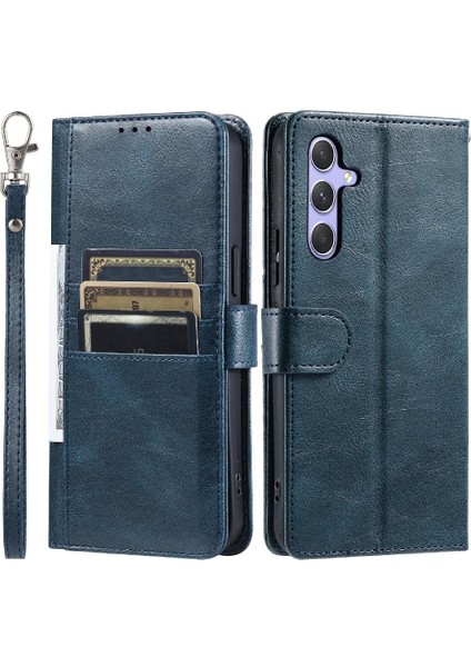 Samsung Galaxy S24 Artı 6 Kart Yuvaları Kickstand Pu Deri Için Flip Case (Yurt Dışından)
